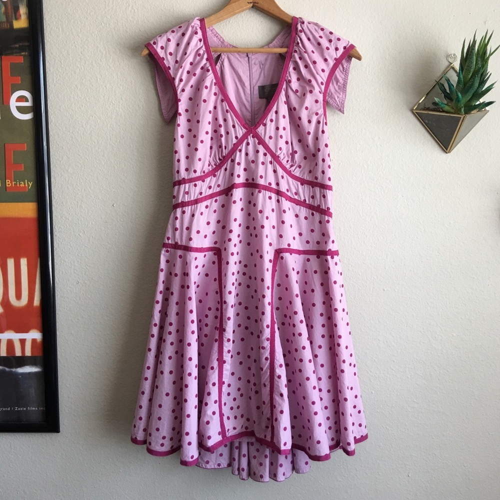 Zac Posen for Target Purple/Pink Polka Dot Dress